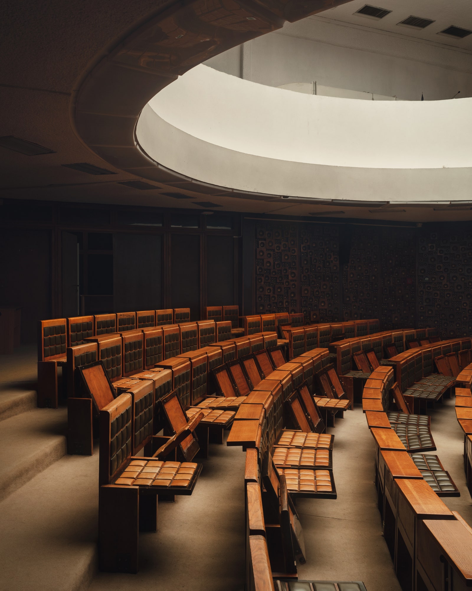 The main auditorium holds some 140 seats which like most of the other furniture and fixtures were manufactured at the...