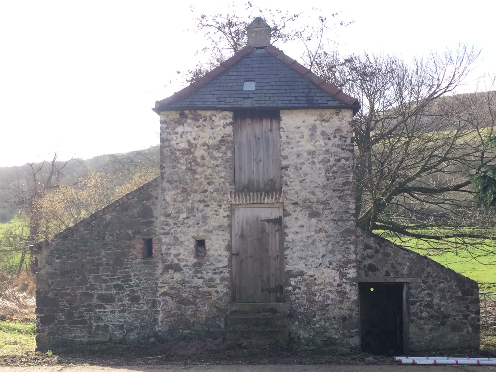 The old dovecote prior to TaMas intervention. One wing had collapsed giving the rebuilders the opportunity to maximise...