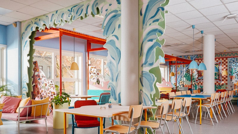 Sol Calero transforms a Norwegian care-home cafe into a colourful cultural hub